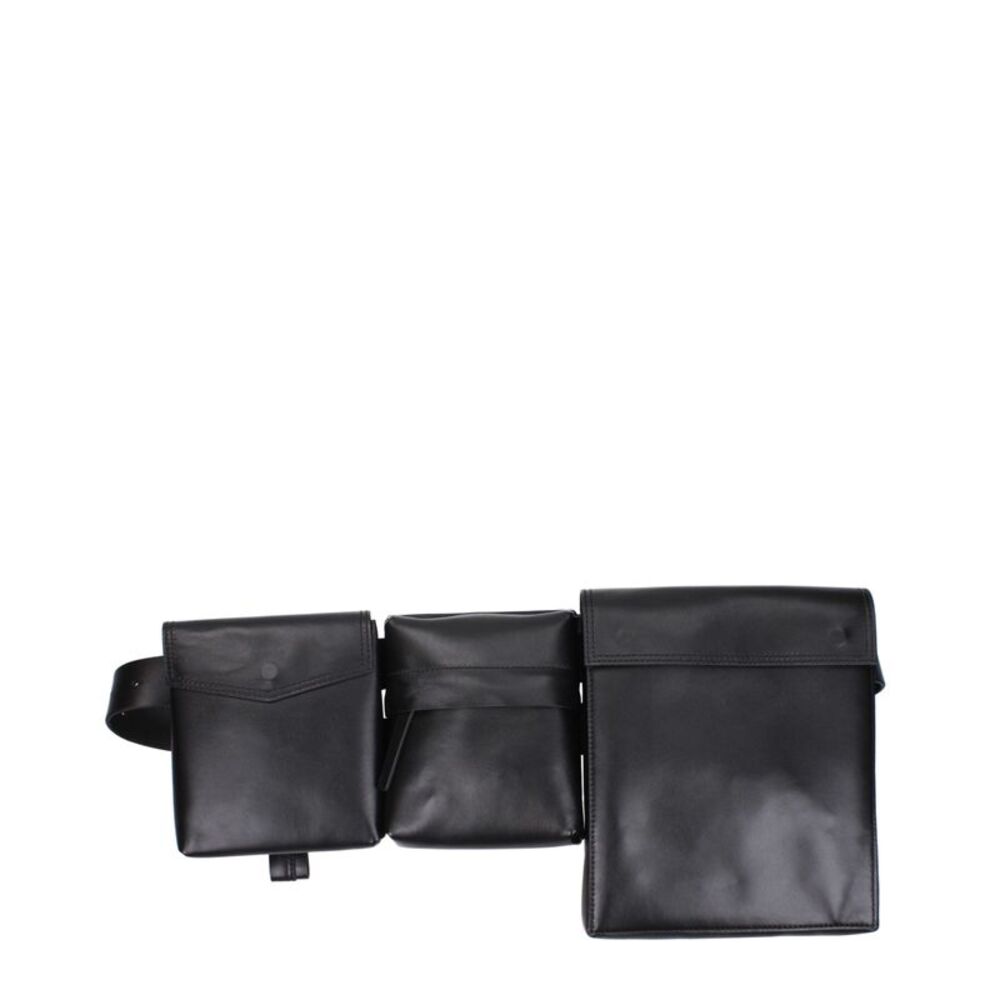 The Attico Black Leather Men's Backpack